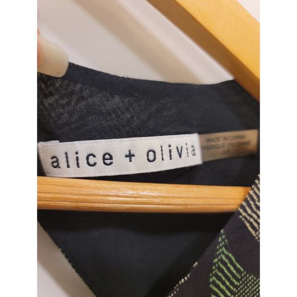 Alice + Olivia Shift Mini Dress in Leaf Print - Picture 6 of 9